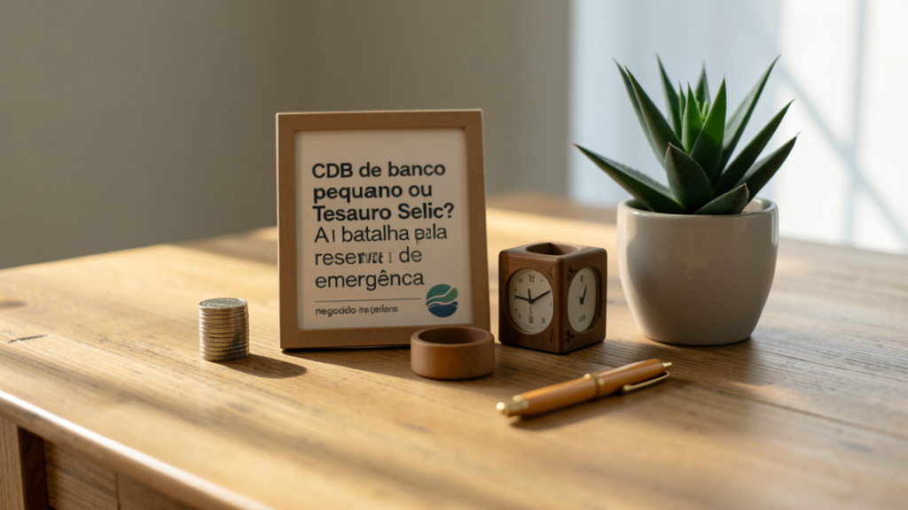 Detalhe fotográfico relacionado a CDB de banco pequeno ou Tesouro Selic? A batalha pela sua reserva de emergência